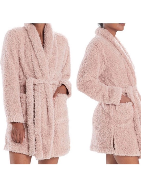 Natori Other - Natori Plush Lounge Cardigan Robe Fuzzy Teddy Sherpa in Rose Size L/XL